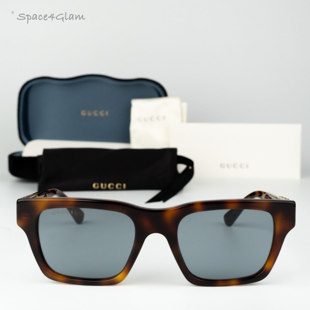Gucci Men Sunglasses Havana Grey Square Gg1889s 004 Brand New